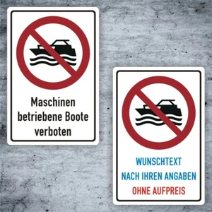 Escudo combinado barcos de máquina prohibidos DIN ISO VP0051 - Imagen 1 de 3