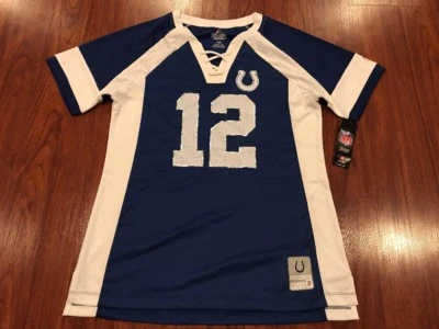 Camiseta Majestic para mujer Andrew Luck Indianapolis Colts Draft Him NFL grande L Foto 1 de 4