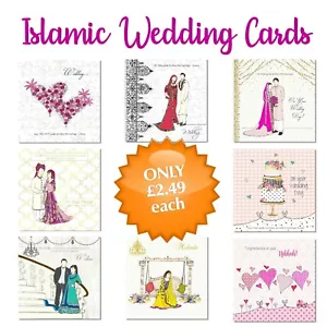Wedding Nikkah Mehndi Walima Card Muslim Islamic Mashallah cards party gifts - Picture 1 of 14