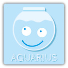 Aquarius Zodiac Sign Cartoon Simple Car Bumper Sticker Decal