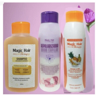  Magic Hair Intensive Growth Shampoo,Banana&Piña Conditioner and Repolarizer  - Image 1 of 4
