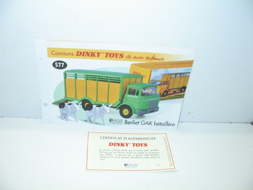 Bétaillère Berliet Miniature Dinky Toys FRANCE 577 Camion Bétaillère