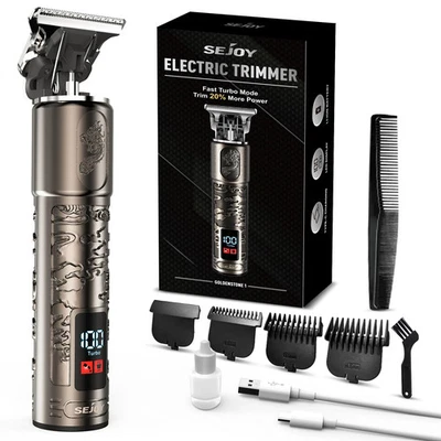 BRANDED SEJOY Professional Hair Clippers Cordless Beard Trimmer Machine Electric Shaver