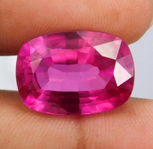 Piedra preciosa suelta corte cojín mahenge rosa caliente natural certificado 23,50 quilates - Imagen 1 de 12