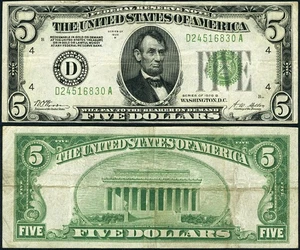 FR. 1952 D $5 1980 Federal Reserve Note Cleveland D-A Block DGS VF - Picture 1 of 3