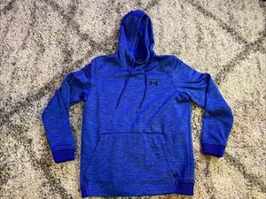 Under Armour Felpa Uomo Piccola Heather Blu ColdGear Pullover Felpa con Cappuccio - Foto 1 di 4