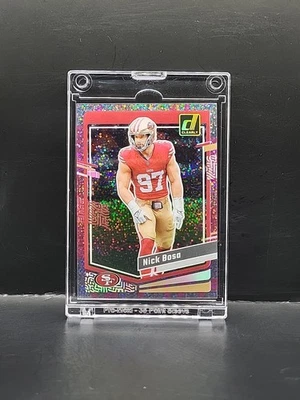 2023 Donruss Clearly - Nick Bosa #44 Techno #d/10 SSP 49ers - Image 1 of 3