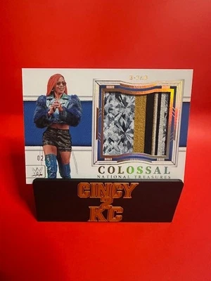 2024 Panini National Treasures WWE B-Fab #CLBFB Holo Gold Colossal Materials /10 - Image 1 of 2