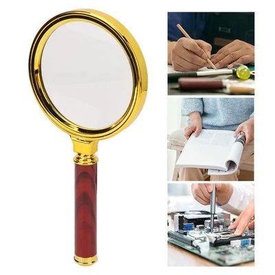 7X Handheld Magnifying Glass Lightweight Portable Comfortable Grip Electropl  - Image 1 of 4