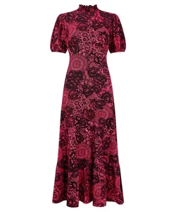 JOE BROWNS LOVELY LACE PRINT HIGH NECK JERSEY MIDI/ MAXI DRESS - Sz 14 - Picture 1 of 9