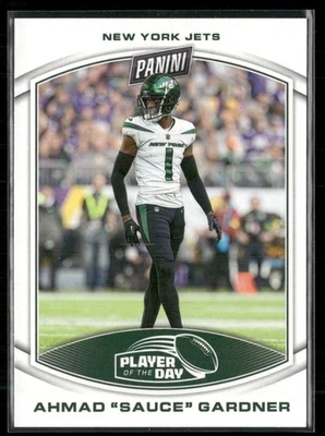 Ahmad Sauce Gardner 2023 Panini NFL Player of the Day New York Jets #9 - Image 1 of 2
