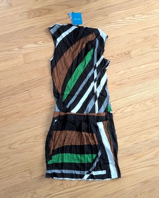 NEW Derek Lam For Design Nation RIO Sleeveless drop waist Dress Small Striped - Image 1 of 4