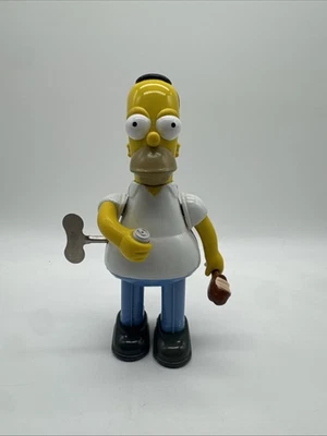 Los Simpson 2002 Rocket Usa Homer Simpson 8" juguete de cuerda de acción de hojalata Foto 1 de 4