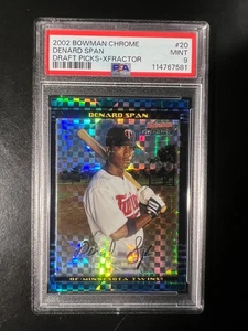 2002 Bowman Chrome Draft Xfractor #20 Denard Span #'d 79/150 PSA 9 None Higher - Picture 1 of 2