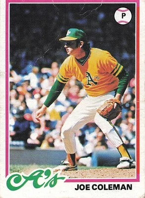 1978 Topps #554 Joe Coleman, VG (crease) - Image 1 of 2