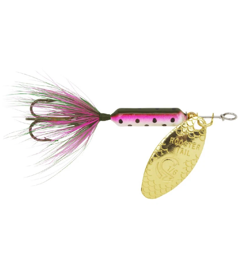 Worden's 208-RBOW Original Rooster Tail 1/8oz Rainbow Trout Spinner Lure - Image 1 of 1