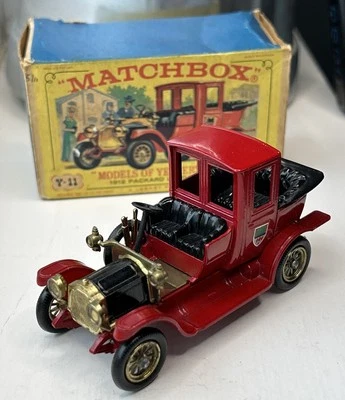 MATCHBOX Models of Yesteryear Y11 1912 Packard Landaulet Black/Red Vintage 1960s - Image 1 of 4