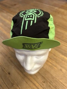 Gorra de ciclismo vintage BK BRITISH KNIGHTS Bicicleta Ciclismo Negro Neón Verde Sombrero Años 80 90 - Imagen 1 de 10