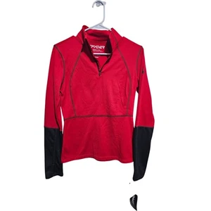 Spyder Charger 1/2-Reißverschluss Basisschicht Oberteil Damen NEU rot Pullover Größe Small (805) - Bild 1 von 5