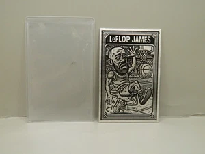 WACKY SPORTS PACK SRIES -1 0Z SILVER LEFLOP JAMES .999 SILVER BAR /CARD SIZE - Picture 1 of 4