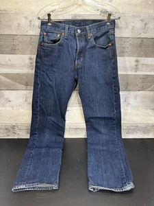 Levis Original 501 Button Fly Blue Denim Jeans Men's Size 30x30 Dark Wash - Picture 1 of 6