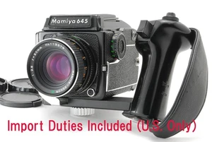 【N COMO NUEVO con empuñadura】 Lente para cámara fotográfica Mamiya M645 1000S Sekor C 80 mm F2.8 de Japón - Imagen 1 de 24