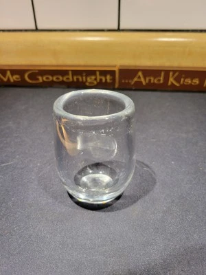 Small Handblown Clear Glass Vase Double Wall Heavy - Image 1 of 4