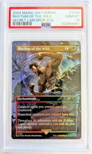 MTG MARVEL FOIL BORDERLESS Rhythm of the Wild featuring Wolverine PSA GRADE 10 - Picture 1 of 2