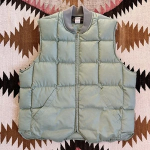 Vintage 1960s 70s Eddie Bauer Down Skyliner Vest Sz 44 - Sage Green - Picture 1 of 11