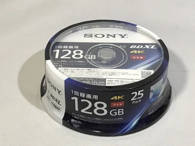 SONY BD-R For one time recording 128GB 1-4x Printable Blu-ray 25pcs 25BNR4VAPP4 - Image 1 of 2