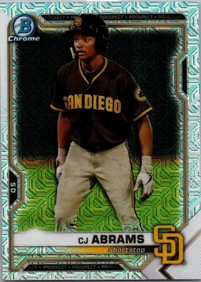 2021 Bowman Chrome - Prospects C.J. Abrams #BCP-227 Mojo Refractor (RC) Padres - Image 1 of 2