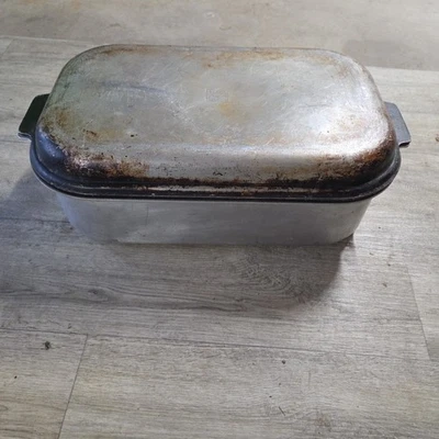 VTG Kitchen Craft Roaster Roasting Pan And Lid 2 Piece Aluminum 16x9.5 USA - Image 1 of 4