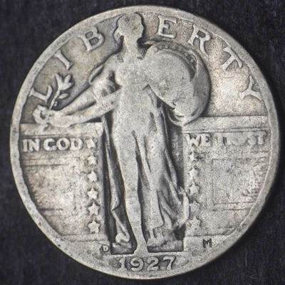 1927-D Standing Liberty Quarter Dollar 25C - COINGIANTS - - Image 1 of 2