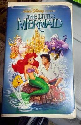 The Little Mermaid VHS Original 1990 Banned Cover Clamshell Case Vintage Disney - Image 1 of 4