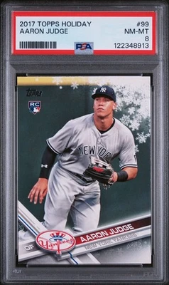 2017 Topps Holidays Aaron Judge Rookie #99 RC PSA 8 NM-MINT 💣 Yankees MVP - Image 1 of 3