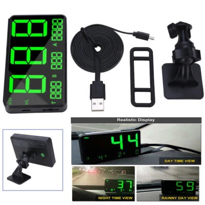 Universal Auto Bike 4.5" Digital GPS HUD Speedometer Dual Mode Display KM/h MPH - Image 1 of 4