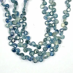 Beste Qualität Blauer Saphir 8 Zoll Strang 5-6 mm Glatt Herzform Edelstein Perlen - Bild 1 von 5
