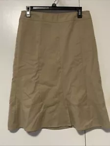 Womens Nicole By Nicole Miller Fit And Flare Skirt Sz 6 Beige - Picture 1 of 9