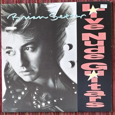 BRIAN SETZER STRAY CATS LIVE NUDE GUITARS ORIGINAL CANADA VINYL LP FROM 1988 - Image 1 of 4