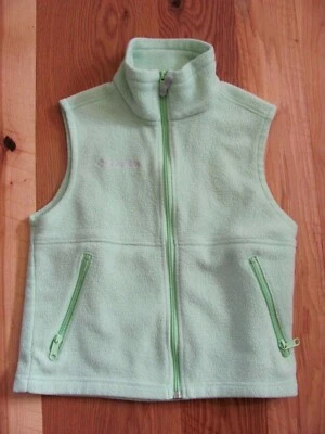Columbia NUEVO Chaleco Polar Verde Lima Cremallera Completa Cuello Simulado Juvenil 7/8 (NYZ9) Foto 1 de 4