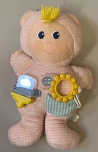 Vintage Dan Dee LOVE & LEARN Plush Doll Rattle Teether 13” Pink Terry Baby Toy - Picture 1 of 4