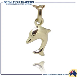 Yellow Gold TINY DOLPHIN CHARM Guaranteed Genuine 9ct 9k Gold - Picture 1 of 10