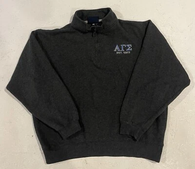 Sudadera Pullover Bordada Vintage Alpha Gamma Sigma Cuarto Cremallera Para Hombre L Foto 1 de 4