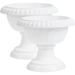 2PCS Plastic Flower Pot Garden Planter Urns Plastic Planters For Outdoor Plants - Picture 1 of 12