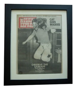 BLACK SABBATH+NME 1975+RARE ORIGINAL+VINTAGE+POSTER+FRAMED+EXPRESS GLOBAL SHIP - Imagen 1 de 6
