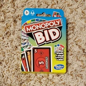 Hasbro Monopoly Bid Gioco di Carte Acquista, Scambia o Ruba Proprietà Per Vincere Nuovo M3 - Foto 1 di 2