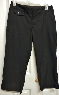 Pantalones capris Merona negros tiro bajo mezcla de rayón elásticos 4 bolsillos talla 4 Foto 1 de 4