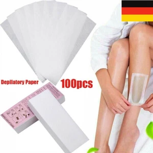 DE 100 piezas no tejido papel depilación cera depilatoria tiras depiladora depilación depilación - Imagen 1 de 16