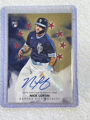 Nick Loftin 2024 Topps Series One Red Baseball Stars Auto RC 03/25 KC Royals - Image 1 of 2