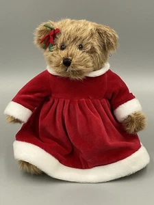 Ganz Christmas Heaven On Earth Bear In Red Velvet Dress W/ Wings Teddy 13” - Picture 1 of 8